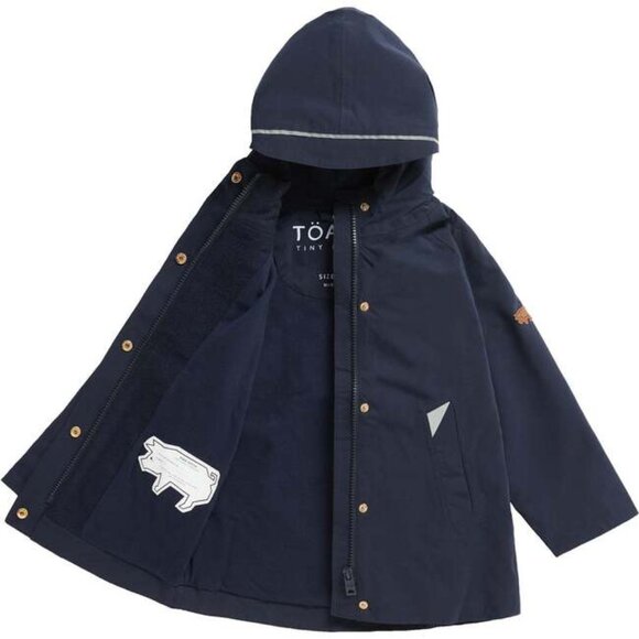 Töastie Kids Waterproof Raincoat, Ink Navy - Picture 2 of 6